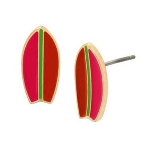 New! BETSEY JOHNSON Catch the Wave Collection Surfboard Stud Earrings.